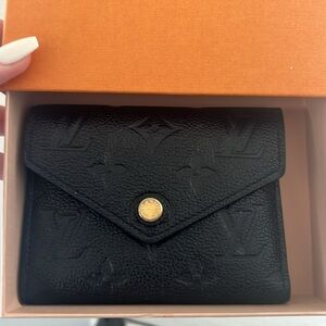SOLD Louis Vuitton Wallet Victorine black monogram empreinte leather!